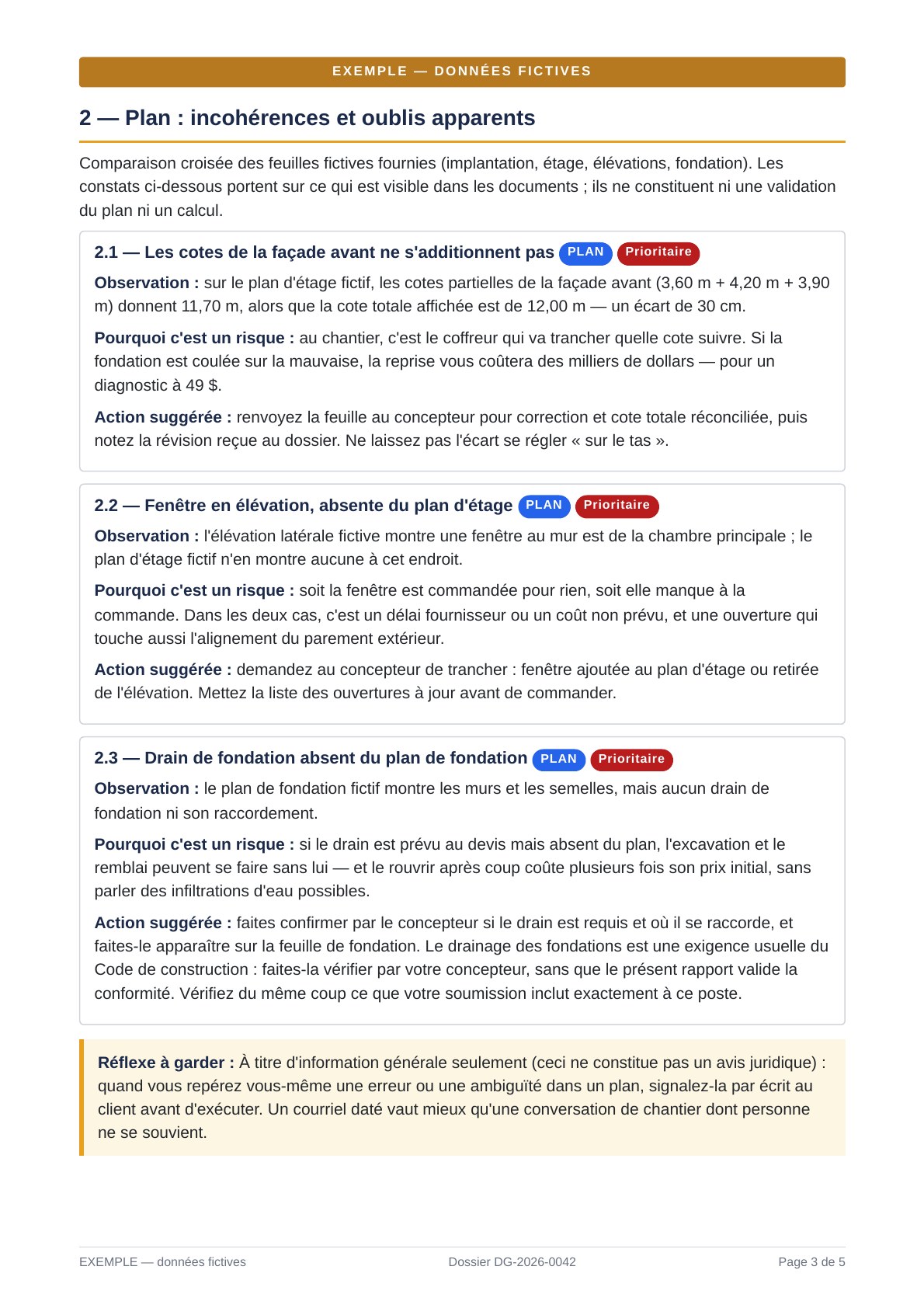 Page 3 sur 5 du rapport complet